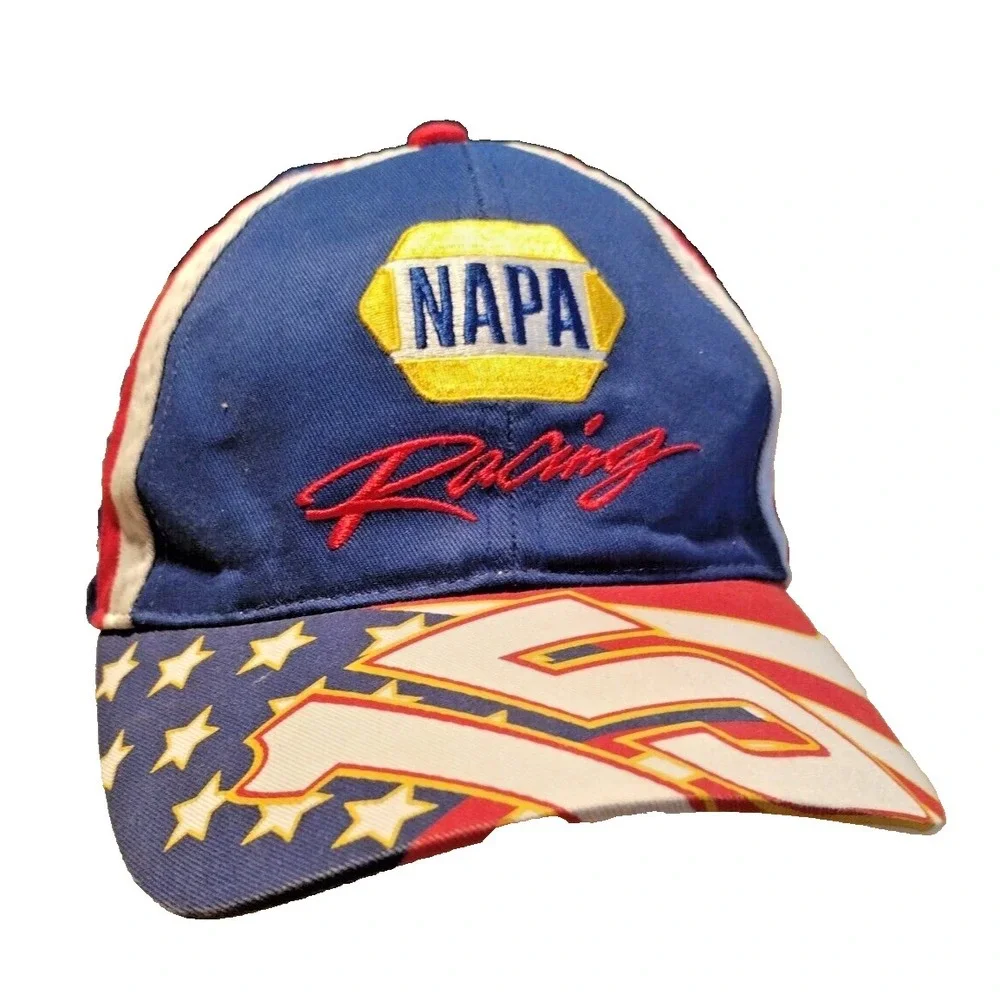 Vtg Michael Waltrip NAPA Racing Hat Cap NASCAR‎ #15 Star Stripes Official